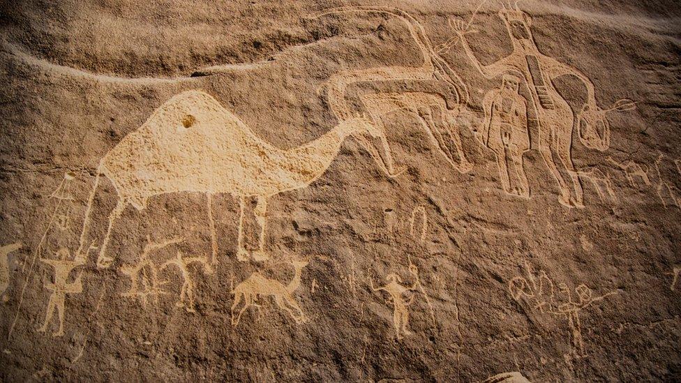 Rock drawing at Madain Saleh