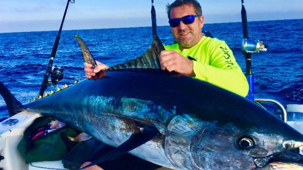 Jason Nott with large fish