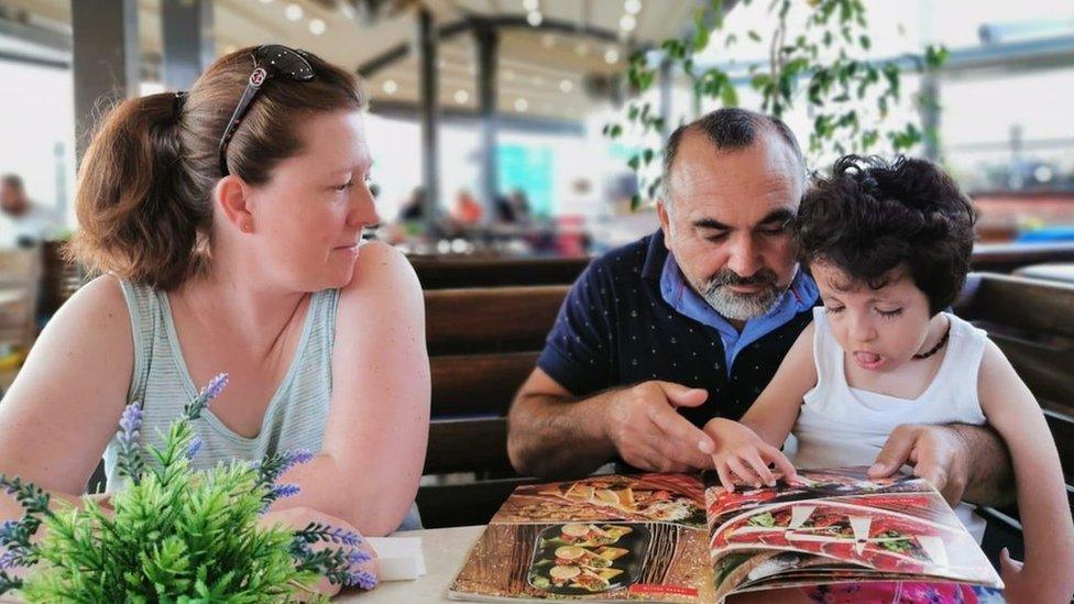 Kerem, wife Caroline and daughter Ayla