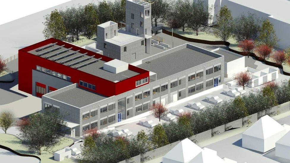 A CGI image of what the Cosham fire station could look like