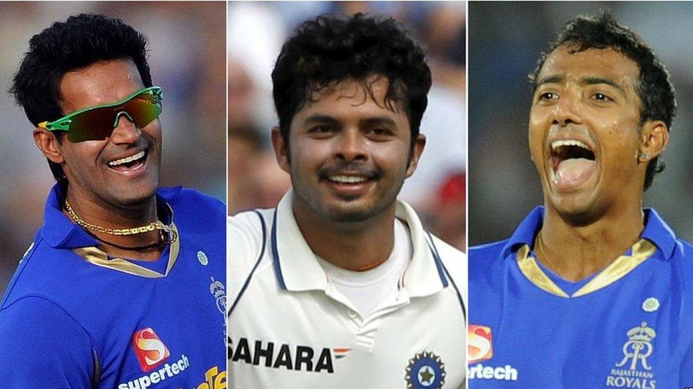 (L-R) Ajit Chandila, Shanthakumaran Sreesanth and Ankeet Chavan (file photos)