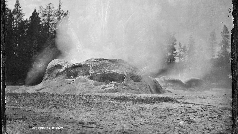 The Grotto Geyser in 1871