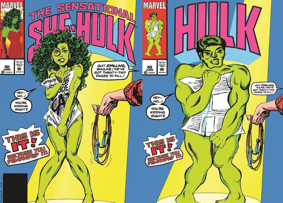 Comic cover by Shreya Arora showing She-Hulk and Hulk, with the same body language