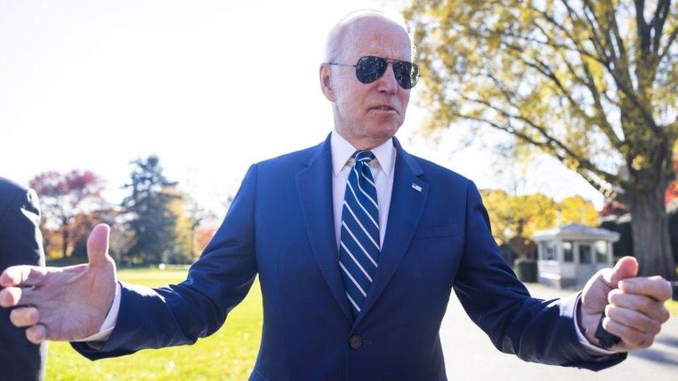 US President Joe Biden talks to reporters in Washington DC. Photo: 19 November 2021