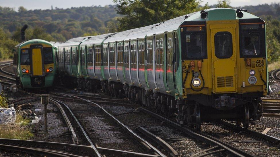 Trains on the line