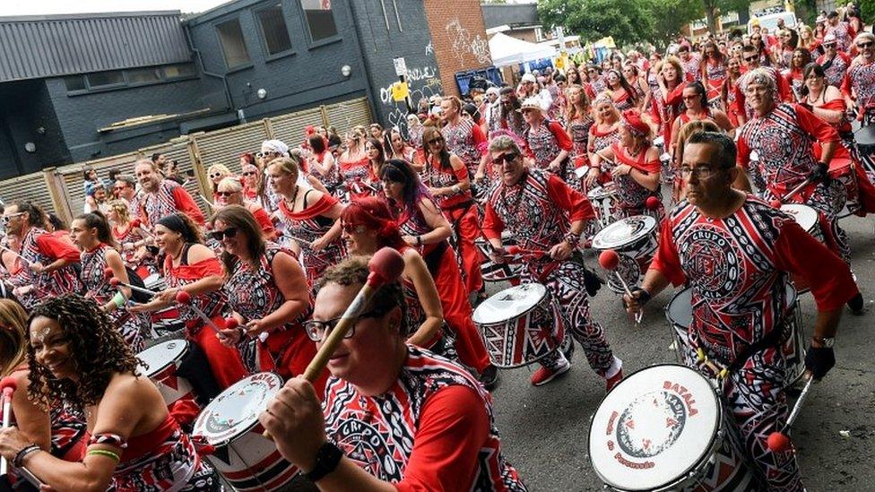 Mas band drummers