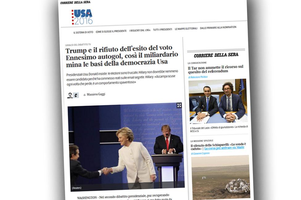 Screengrab from Italian news website Corriere Delle Sera