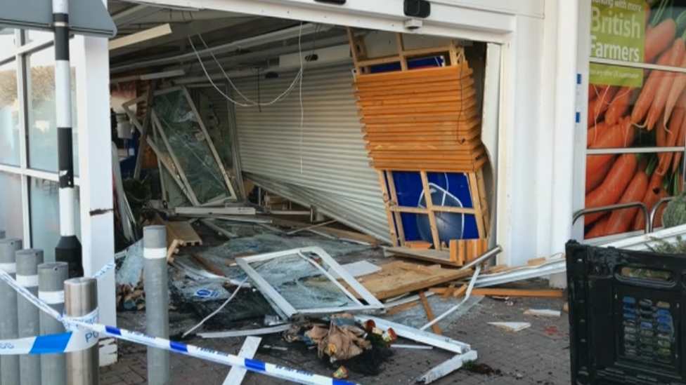 Damaged Tesco store