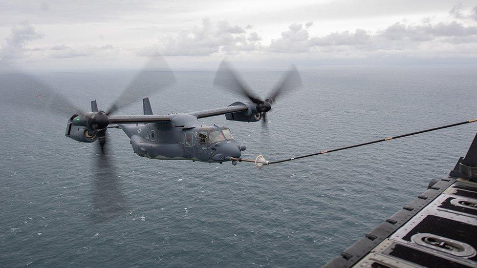 CV-22 Osprey being refuelled