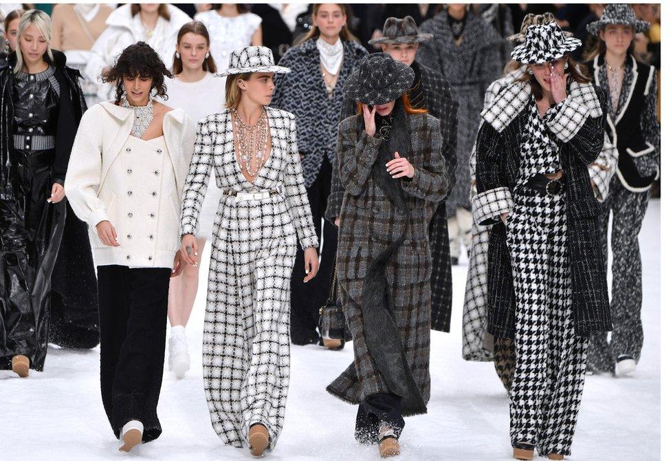 Models in Chanel finale