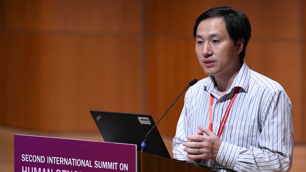 Chinese scientist He Jiankui speaks at the Second International Summit on Human Genome Editing in Hong Kong