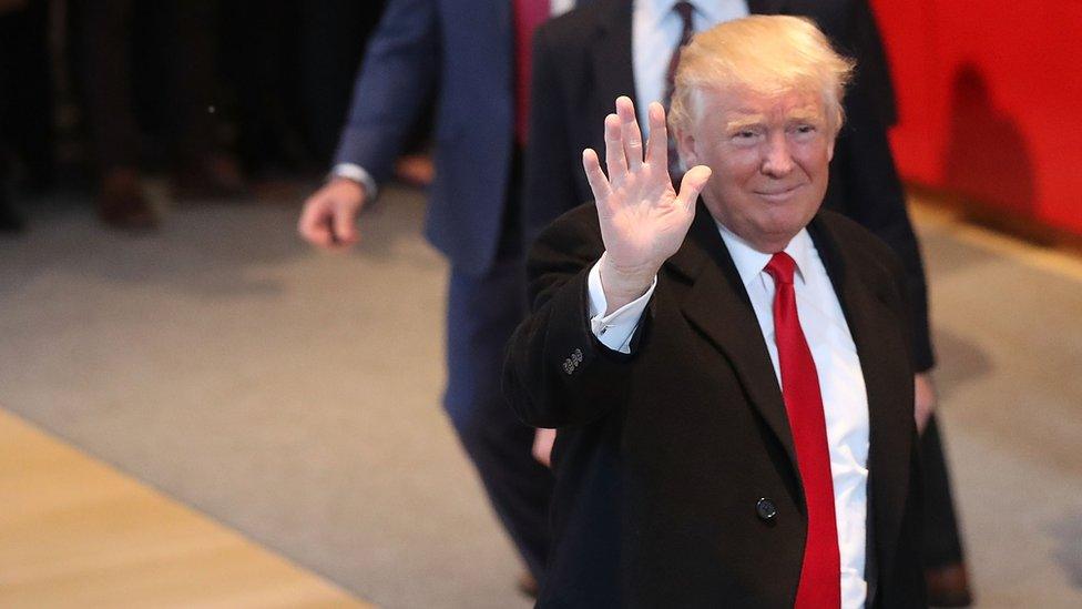 Trump, shown walking into the Times building, offered the publisher a deal