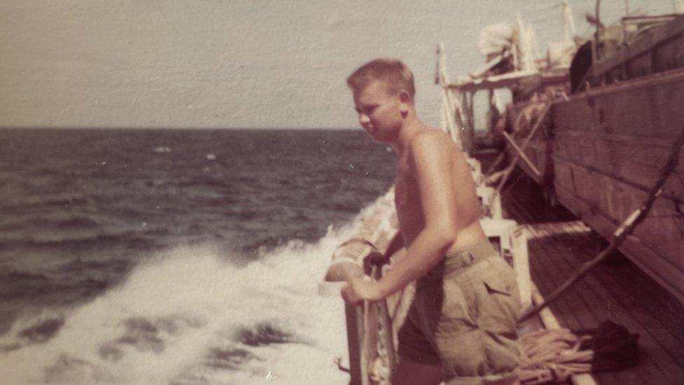 On board a ship in the 1950s