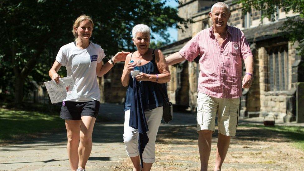 Kim Leadbeater, Jean Leadbeater and Gordon Leadbeater