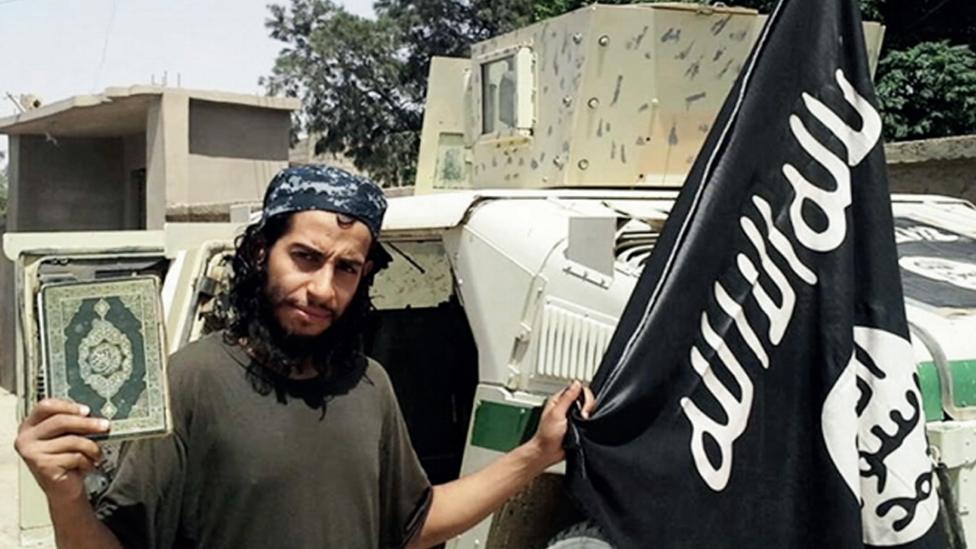 Abdelhamid Abaaoud - pic from Islamist website Dabiq, Feb 2015