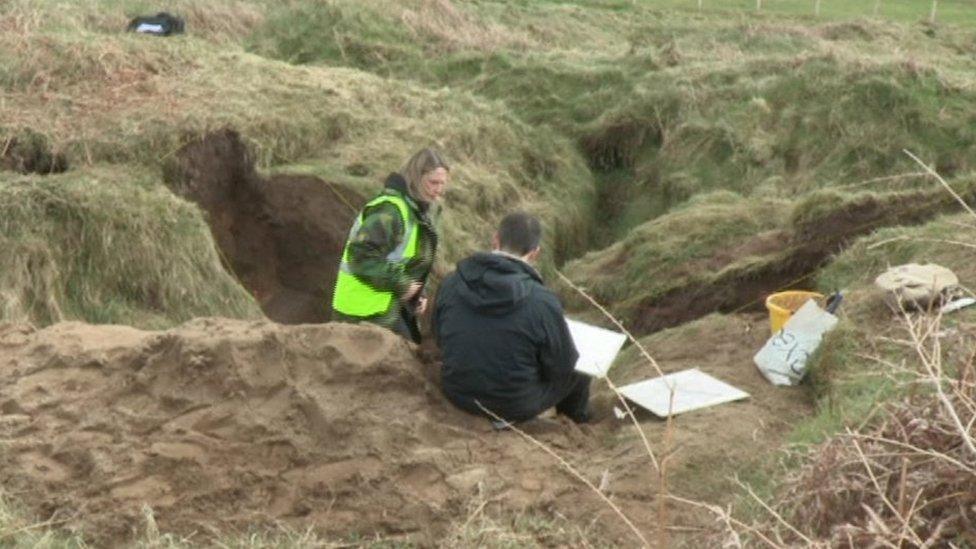 Trenches at Ballykinler Army Camp