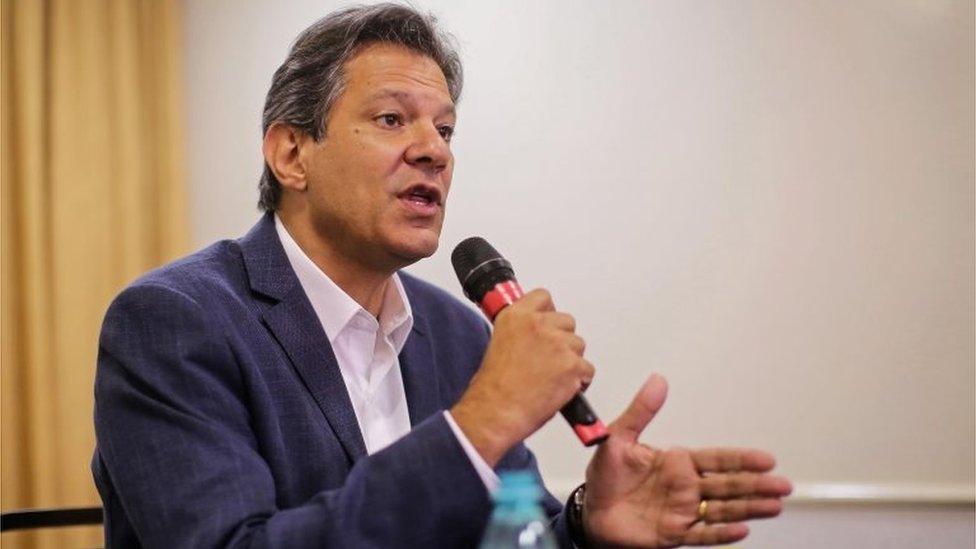 Fernando Haddad speaks at a news conference