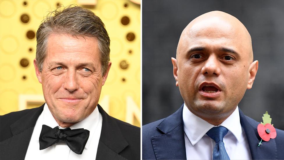 Hugh Grant and Sajid Javid