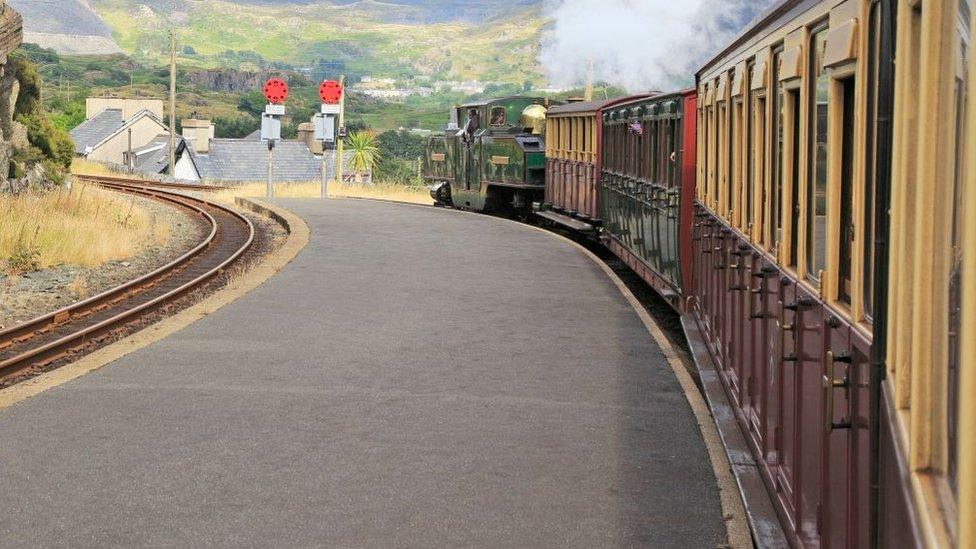 Train at Blaenau Ffestiniog