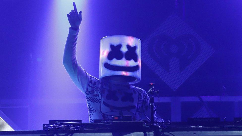 American producer Marshmello performing in Miami