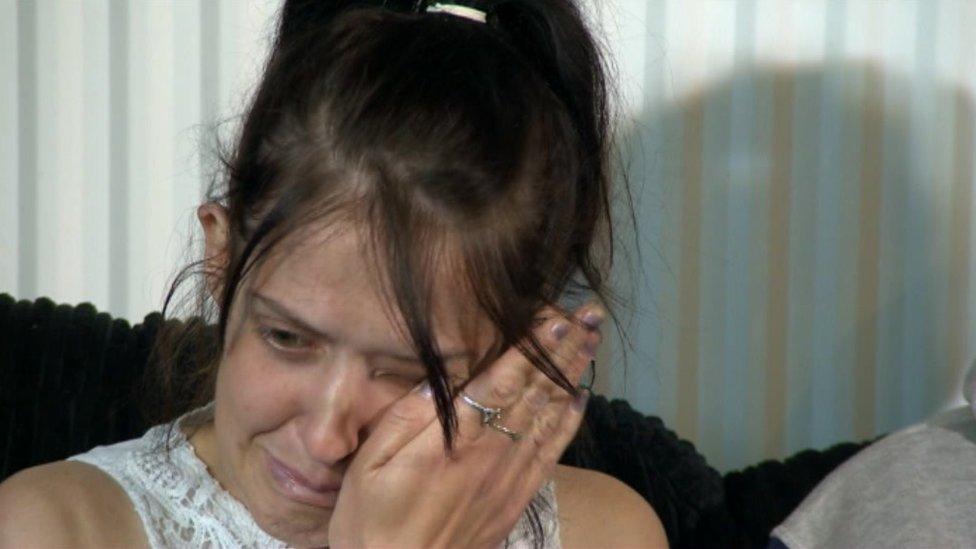 Jonnie Meek's mother April breaks down as she describes trying to get her son some help