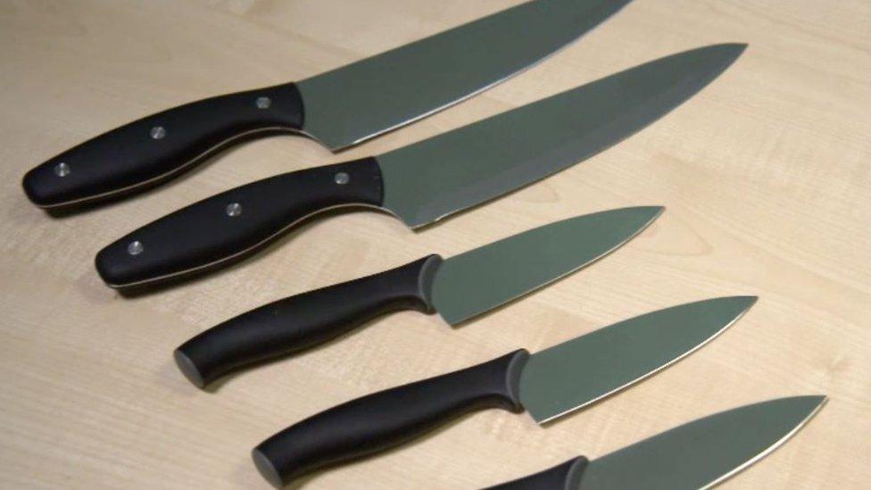 The five knives delivered by Amazon