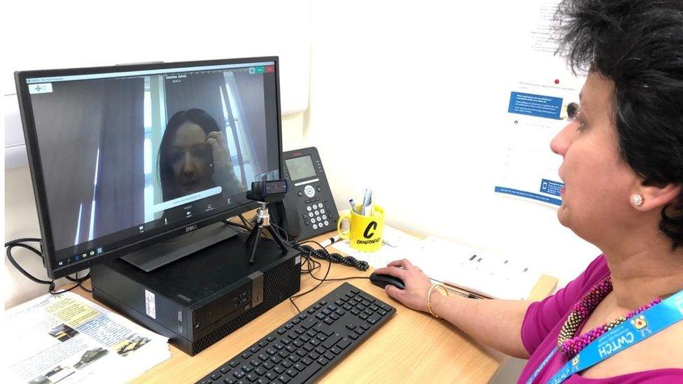 GP demonstrating video link