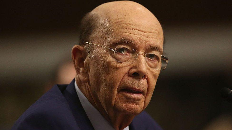 Wilbur Ross listens to questions at his confirmation hearings.