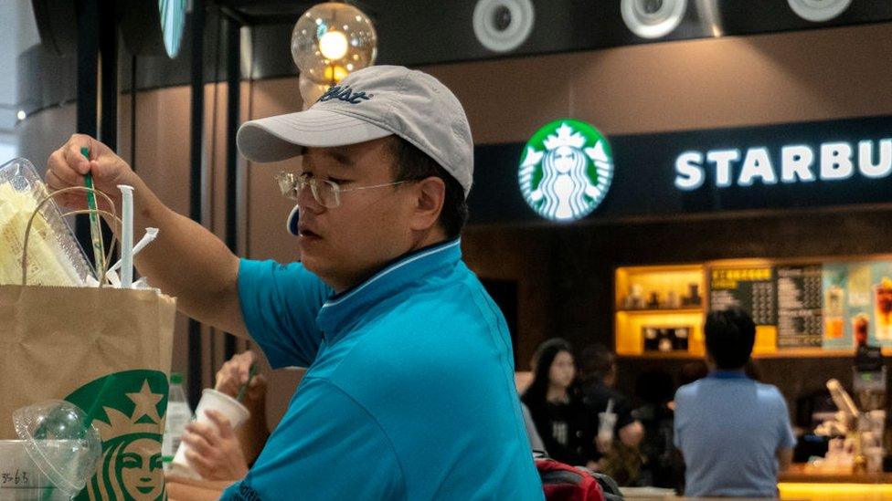 Starbucks coffee shop in Beijing Daxing International airport 2019