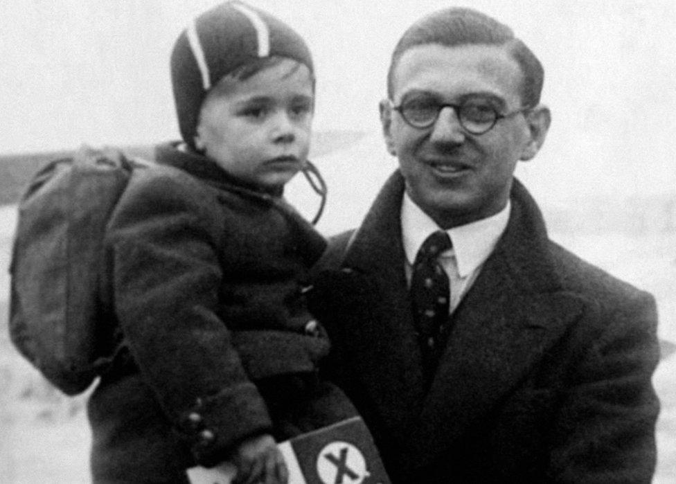 Sir Nicholas Winton with Hansi Beck, one of the children he rescued in 1939