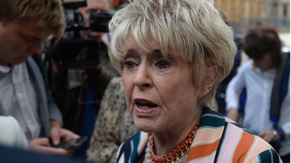 Gloria Hunniford outside court on Wednesday