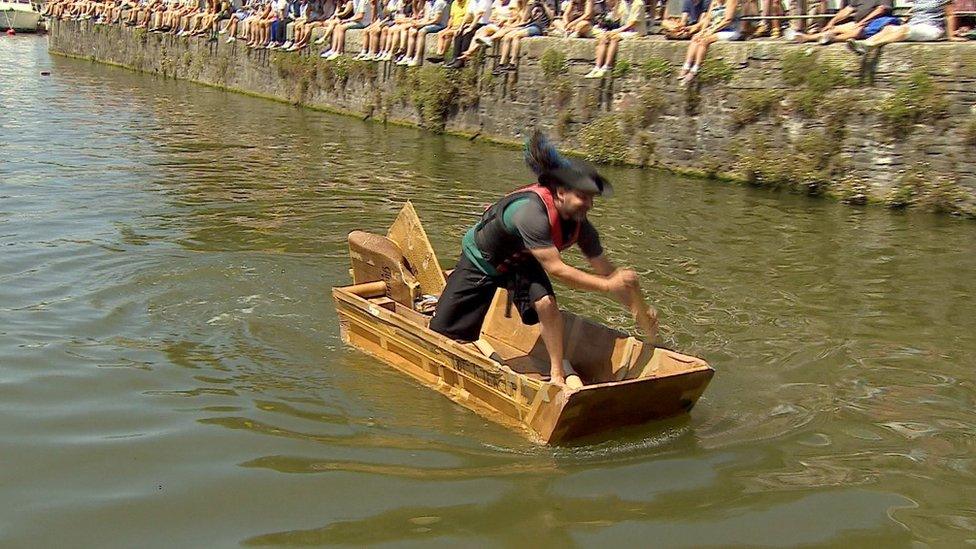 Carboard boat races