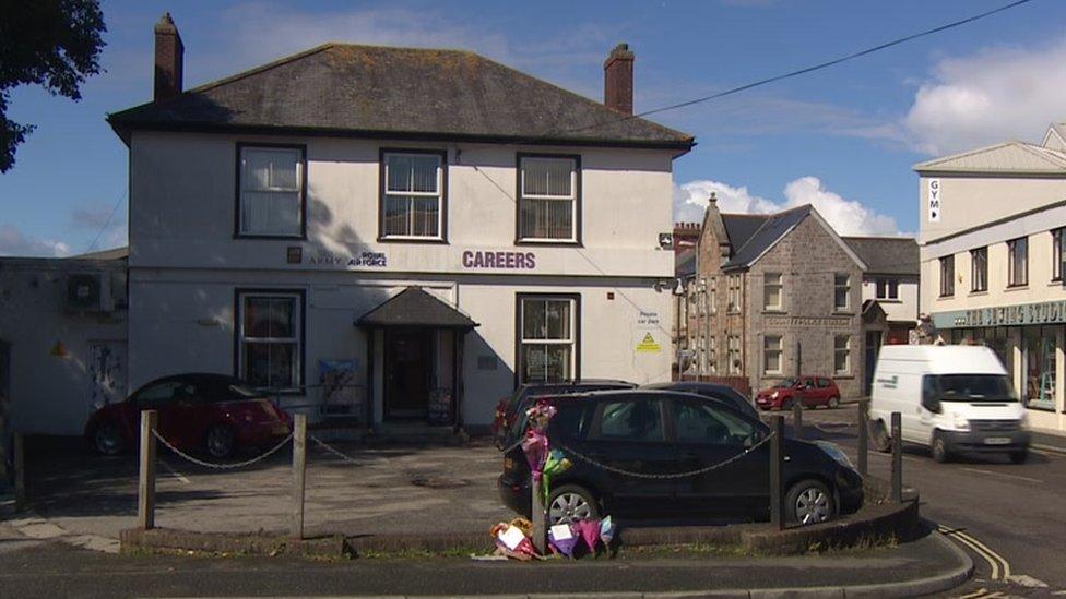 Flowers for Dave Curnow in Redruth