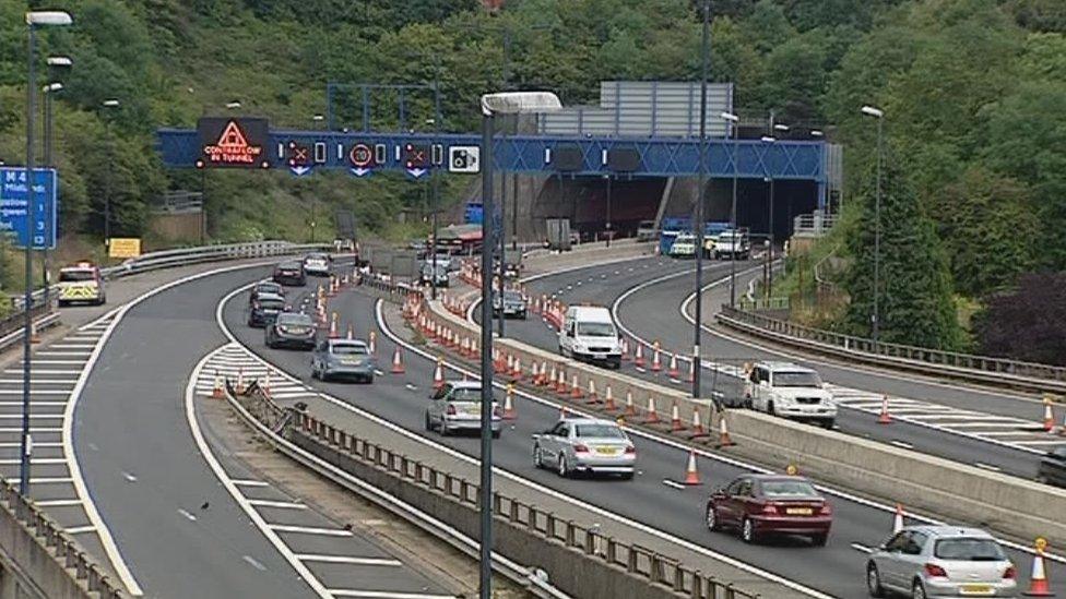 Brynglas Tunnels on the M4