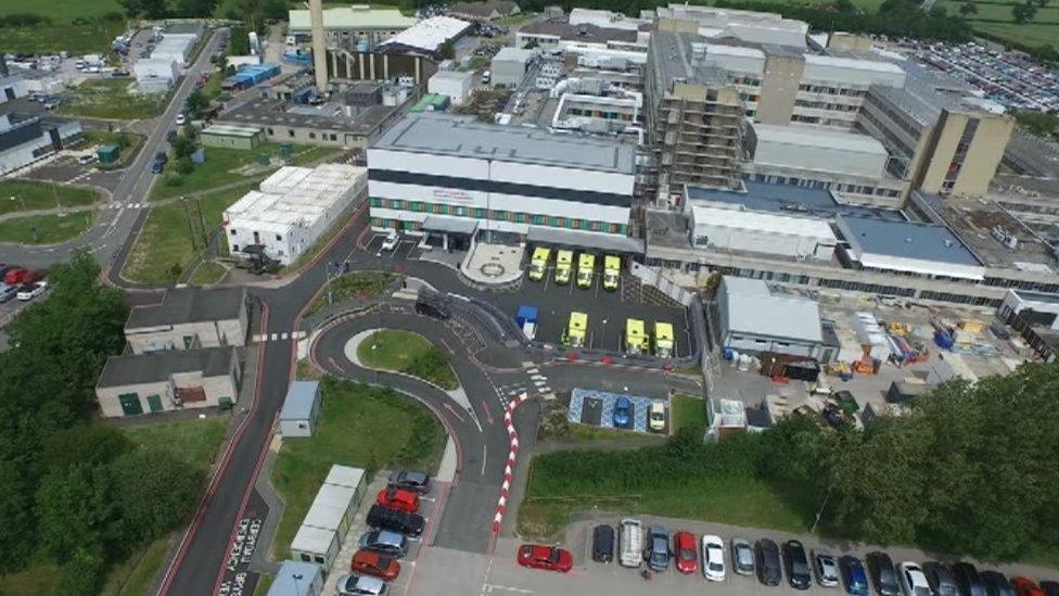 Glan Clwyd Hospital site from the air