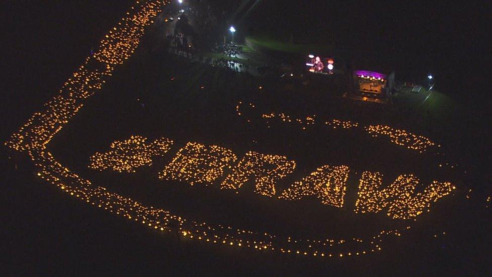 Torchlight procession in Edinburgh