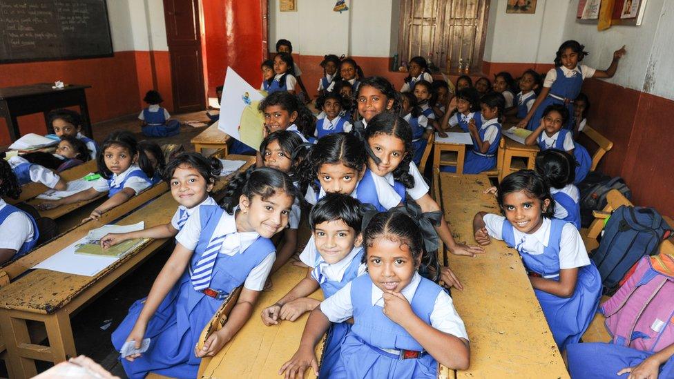 School children in India