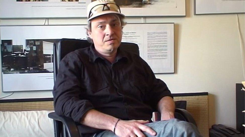 Image of Pascal Hess, one of the victims of flight MS804, from a 2010 YouTube interview