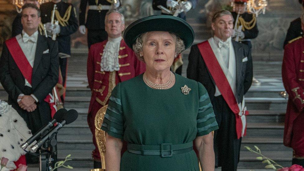 Imelda Staunton as the Queen in The Crown