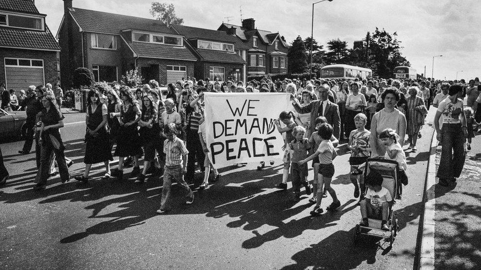 Peace march, August 1976