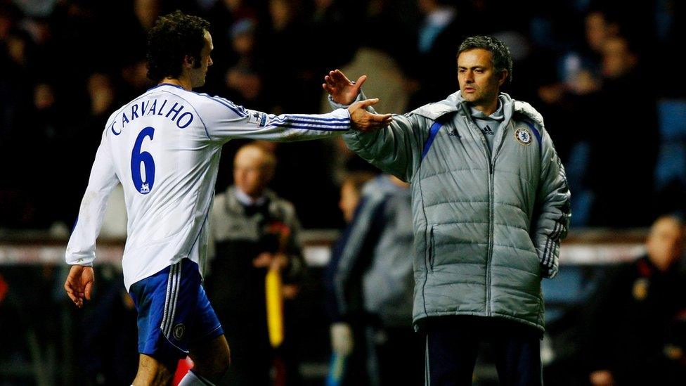 Ricardo Carvalho and Jose Mourinho