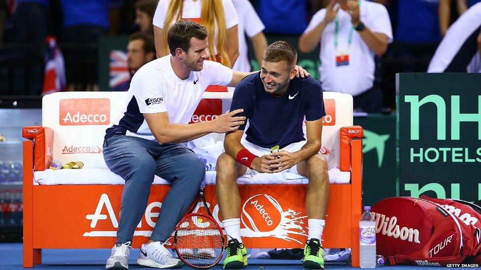 GB captain Leon Smith with Dan Evans