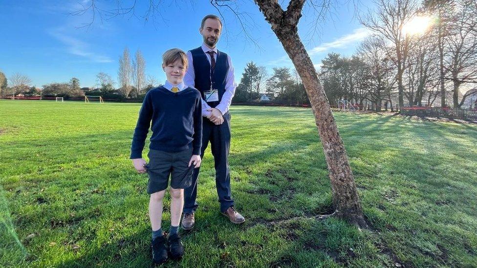 Tom Gunson with pupil Joshua