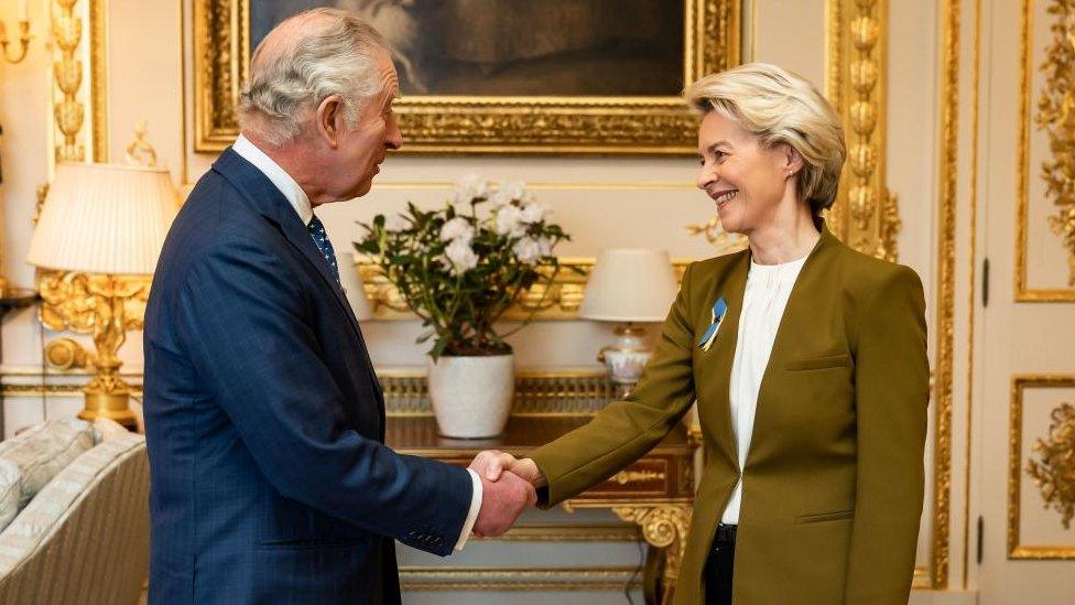 King Charles meeting Ursula von der Leyen