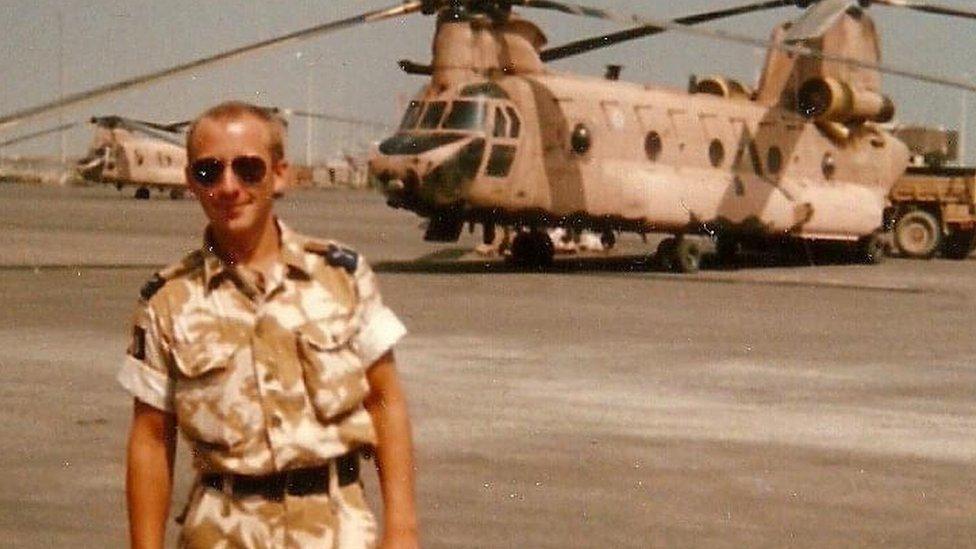 Kerry Fuller pictured during the Gulf War