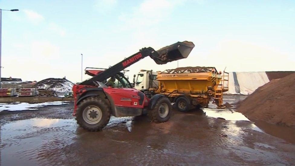 Loading grit in Bradford