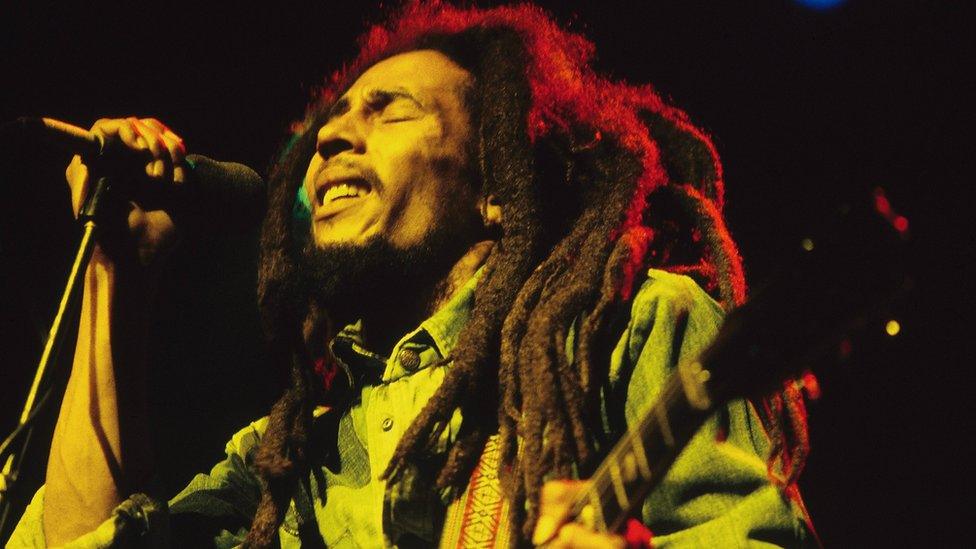 Bob Marley performing