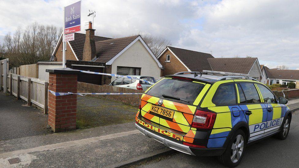 Exterior of home where officers received a report about a man at a property in Fernmore Road in the early hours of Sunday morning