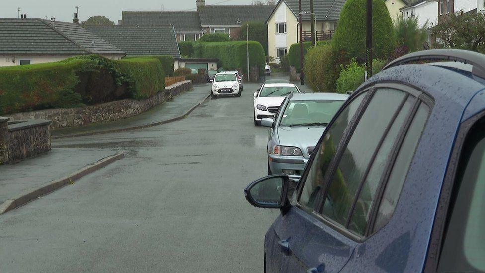 A street in Llanfairpwll, on Anglesey