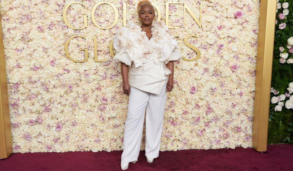 Aunjanue Ellis-Taylor during the 82nd Annual Golden Globes held at The Beverly Hilton on January 05, 2025 in Beverly Hills, California